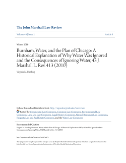 Burnham, Water, and the Plan of Chicago