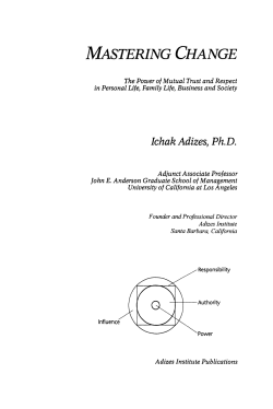 mastering change - Adizes Institute