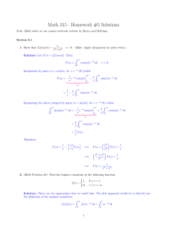 Math 315 - Homework #5 Solutions