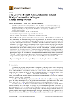 The Lifecycle Benefit&ndash;Cost Analysis for a Rural Bridge Construction