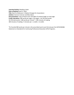 Reading activity example