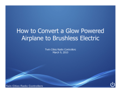 How to Convert a Glow Powered Airplane to Brushless Electric