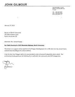 john gilmour - District of North Vancouver