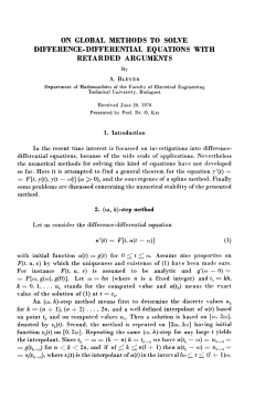 ON GLOBAL METHODS TO SOLVE DIFFERENCE