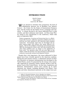 Creating and Interpreting Law in a Multilingual Environment