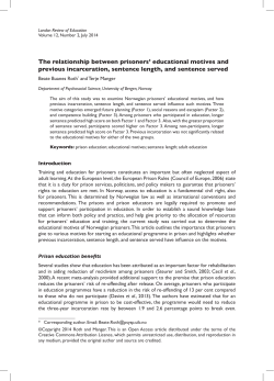 The relationship between prisoners` educational