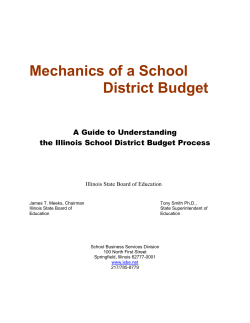 Mechanics of a School District Budget