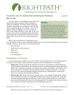 Investors: Can You Really Get Something for Nothing?