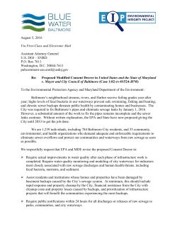 August 5, 2016 Via First-Class and Electronic Mail Assistant Attorney