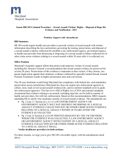 Senate Bill 349 Criminal Procedure