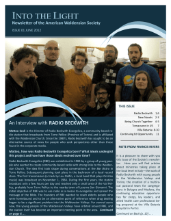 into the light - American Waldensian Society