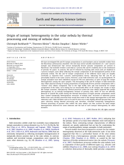 Origin of isotopic heterogeneity in the solar nebula by