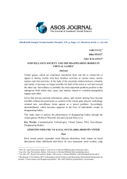 G&uuml;liz ULU&Ccedil;1 Bilal S&Uuml;SL&Uuml;2 Sefer KALAMAN3 SURVEILLANCE