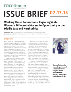 BI-Brief-071715-WRME_Wasta - Rice University`s Baker Institute