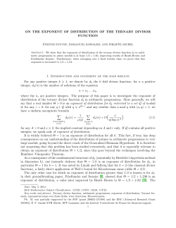 On the exponent of distribution of the ternary divisor