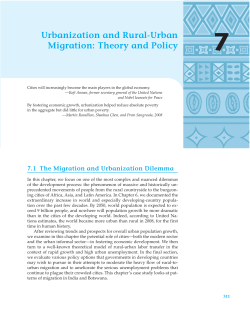 Urbanisation and Migration (Book chapter)