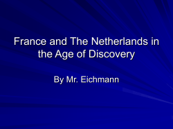 France and the The Netherlands in the Age of Discovery