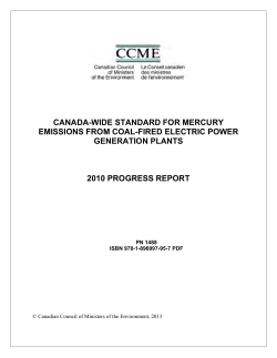 Canada-wide Standard for Mercury Emissions from Coal