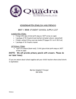 Quadra Supply List 2017-18