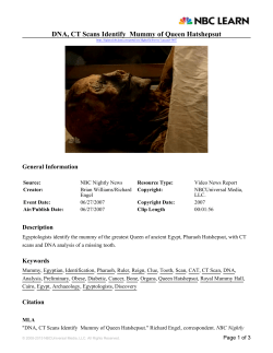 DNA, CT Scans Identify Mummy of Queen Hatshepsut