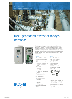 Next-generation drives for today`s demands