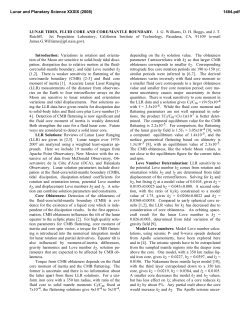 LUNAR TIDES, FLUID CORE AND CORE/MANTLE BOUNDARY