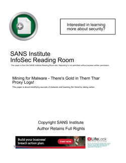 Mining for Malware - There`s Gold in Them Thar