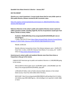 Quotable Facts About America`s Libraries &ndash; January 2017 DID YOU