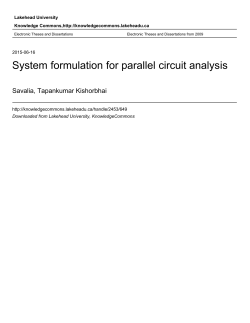 System formulation for parallel circuit analysis