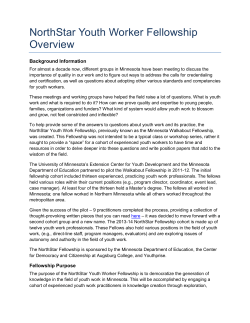 NorthStar Youth Worker Fellowship Overview