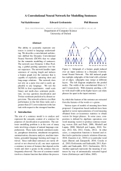 A Convolutional Neural Network for Modelling Sentences