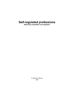 Self-regulated professions