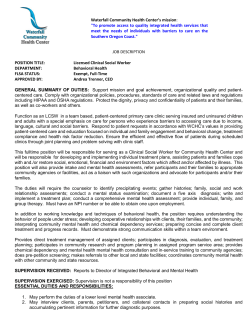 Licensed Clinical Social Worker - Waterfall Community Health Center