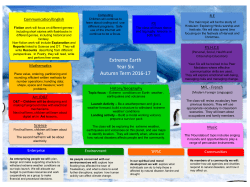 Extreme Earth Year Six Autumn Term 2016-17
