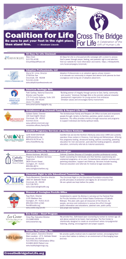 Coalition for Life - Cincinnati Right to Life