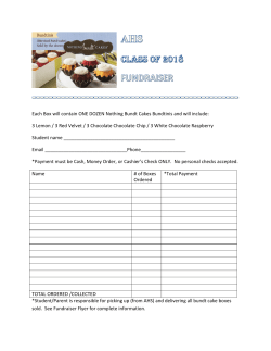 Each Box will contain ONE DOZEN Nothing Bundt