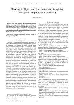 The Genetic Algorithm Incorporates with Rough Set Theory&mdash;An