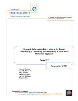Semantic Information Integration in the Large: Adaptability