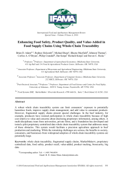 Enhancing Food Safety, Product Quality, and Value-Added