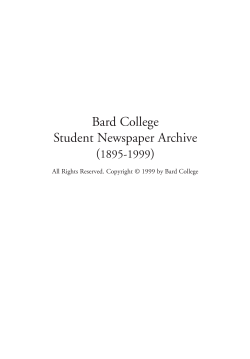 This Issue - Inside Bard