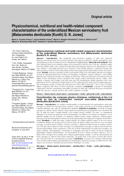 Physicochemical, nutritional and health