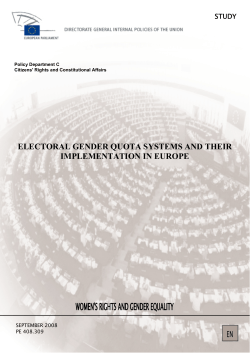 Electoral Gender Quota Systems and their