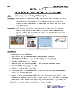 electrical conductivity of liquids - ignite physics