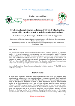 Synthesis, characterization and conductivity study of polyaniline