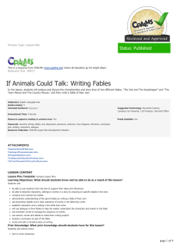 If Animals Could Talk: Writing Fables