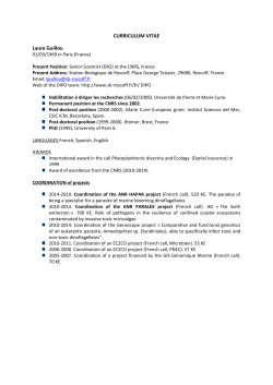 CURRICULUM VITAE Laure Guillou