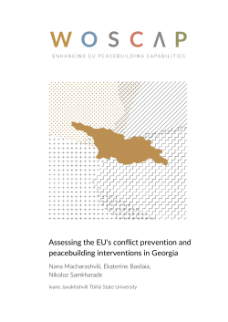 Assessing the EU`s conflict prevention and