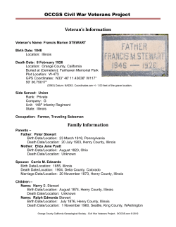OCCGS Civil War Veterans Project
