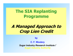 A Managed Approach to Crop Lien Credit