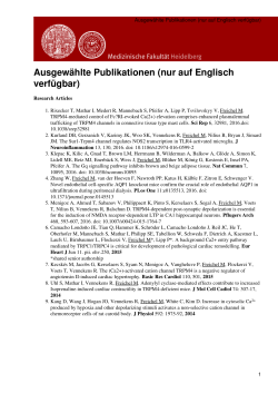 Medizinische Fakult&auml;t Heidelberg: Publikationen